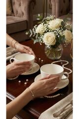 PORSELEN BÜYÜK LATTE KAHVE FİNCANI 2 KİŞİLİK