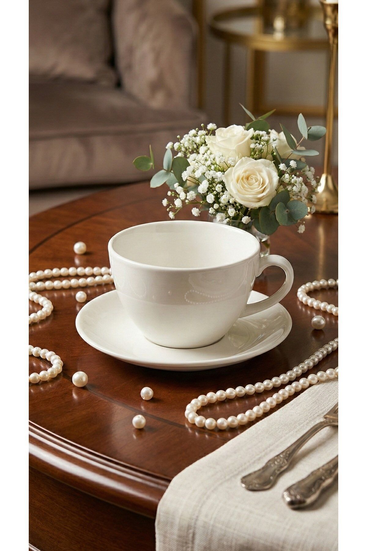 PORSELEN BÜYÜK LATTE KAHVE FİNCANI 2 KİŞİLİK