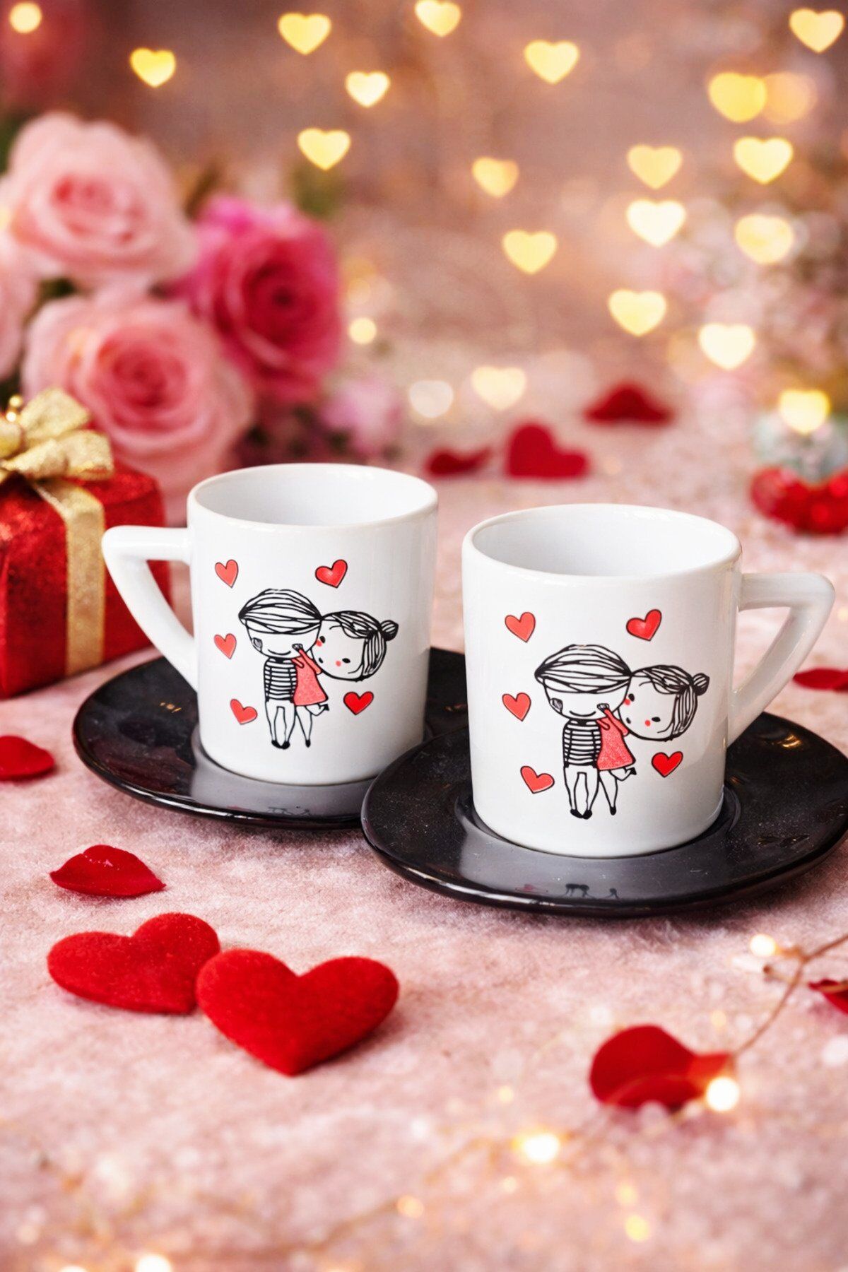AŞIKLAR 2 Lİ KAHVE FİNCANI SERAMİK
