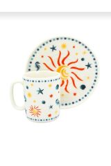 TULU PORSELEN 6 KİŞİLİK KAHVE FİNCANI DENİZ DESENLI