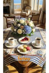 TULU PORSELEN 6 KİŞİLİK KAHVE FİNCANI DENİZ DESENLI