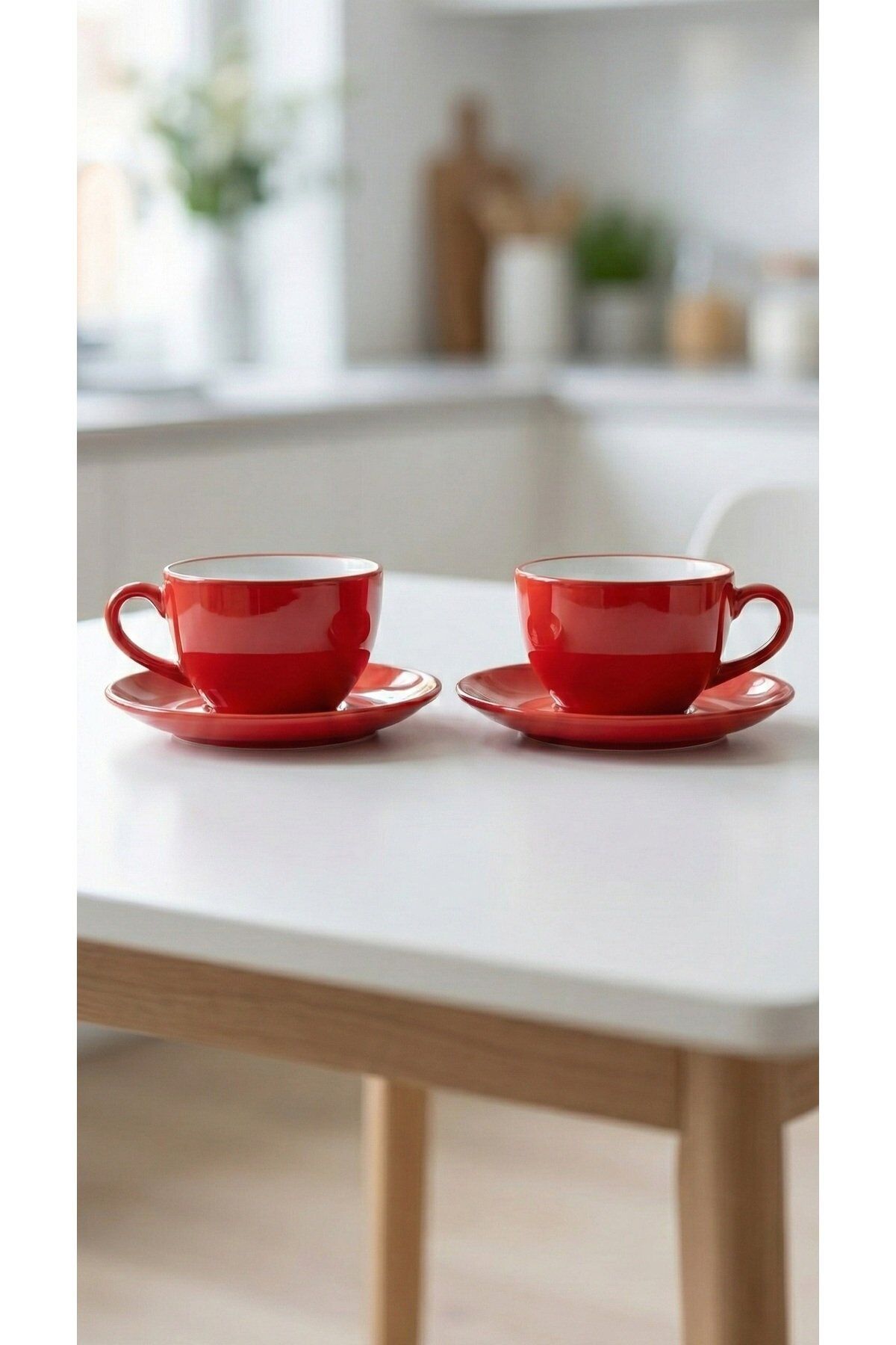 TULU PORSELEN 2 KİŞİLİK ÇAY KAHVE FİNCANI TABAKLI