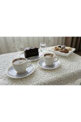 DESENLİ PORSELEN KAHVE FİNCANI 2 LI TAKIM
