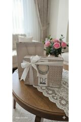 PORSELEN ÇİÇEKLİ 6 KİŞİLİK TÜRK KAHVE FİNCANI TAKIMI