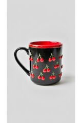 KİRAZ MOTİFLİ KAHVE FİNCANİ