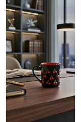 KİRAZ MOTİFLİ KAHVE FİNCANİ