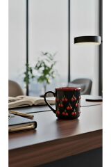 KİRAZ MOTİFLİ KAHVE FİNCANİ