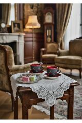 KİRAZ MOTİFLİ TÜRK KAHVE FİNCANI 2 Lİ TAKIM